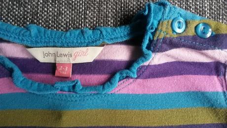 Bavlněné pruhované tričko john lewis vel. 98, john lewis,98