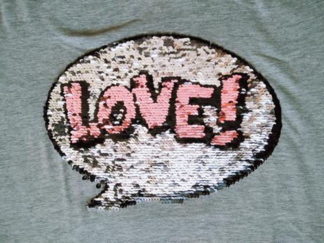 Tričko - měnící flitry 170/176, 170