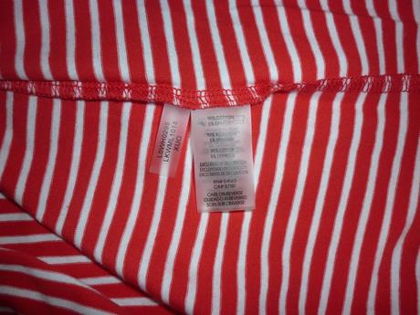 Červeno - bílé dámské tričko karl lagerfeld, s