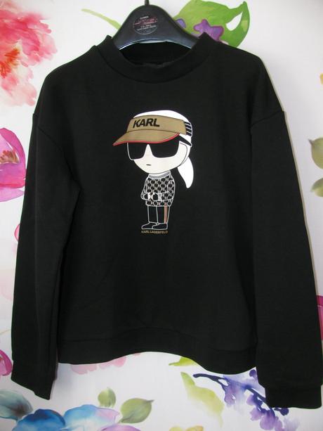 Luxusní černá mikina k.l. / unisex, 152