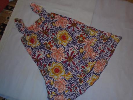 Šaty květy vel 10l 134/140 bavlna, 134 / 140