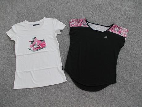 2x tričko / triko s kr. rukávem, vel. 158/164, converse,158