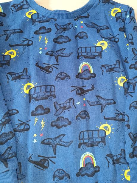 Modrá mikina s letadly 110 matalan, matalan,110