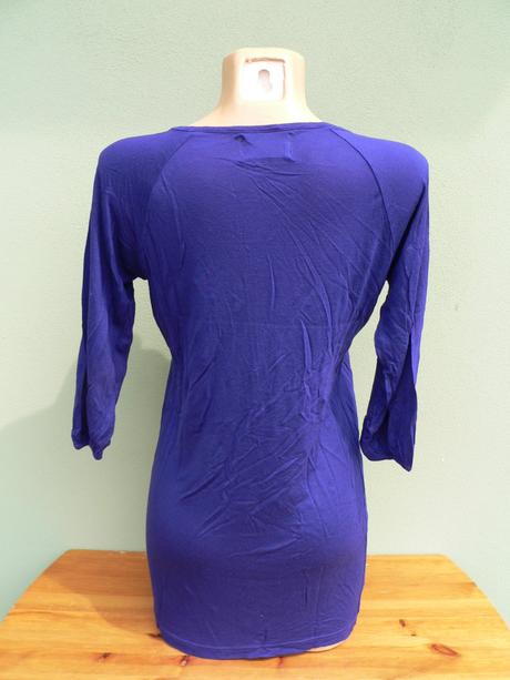 Dlouhý švestkový top illustrated people - vel.s, s