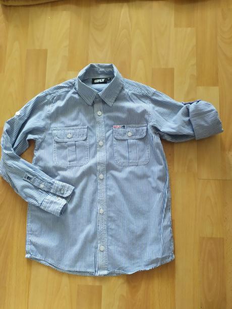 Košile s roll up rukávy, 128