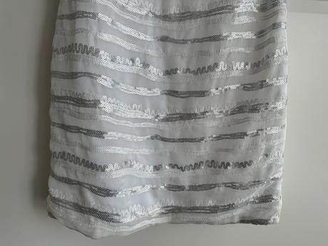 Dámské bílé šaty s flitry bershka, vel. s, bershka,s