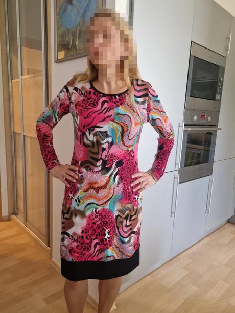 Šaty dlouhý rukáv barevné julie c, m