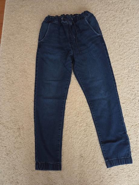 Tmavě modré rifle do gumy - joggers - vel 52, 52