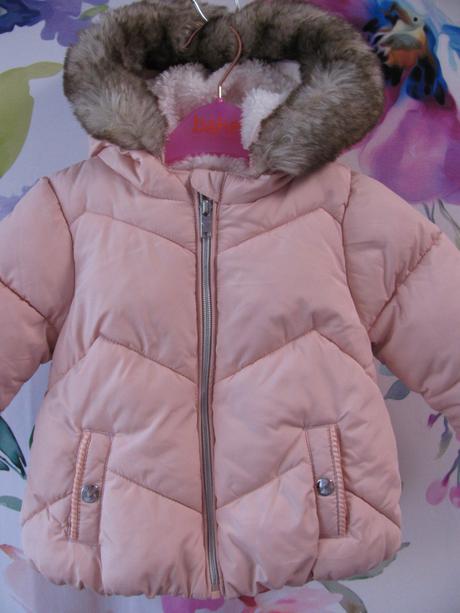 Zimní bunda s kapucí sv. růžová v.3-6 měs., f&f,68