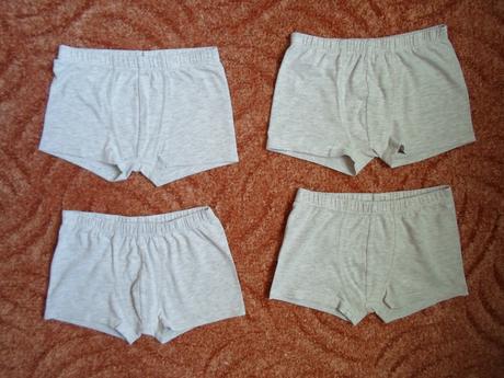 Šedé trenky trenýrky boxerky - 134, 140 - 4 kusy, 134
