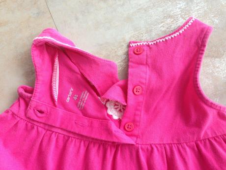 Elastická bavlna sytá růžová šaty carter s 4 roky, carter's,110