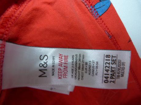 Ms bavlněné tričko vel.98, marks & spencer,98
