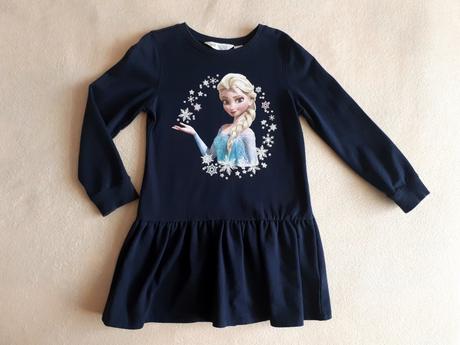 Dívčí šaty, šatičky, frozen - elsa, vel.122/128, h&m,122