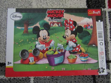 3 x puzzle-1x s krtečkem zn.dino,1xmickey+princes,
