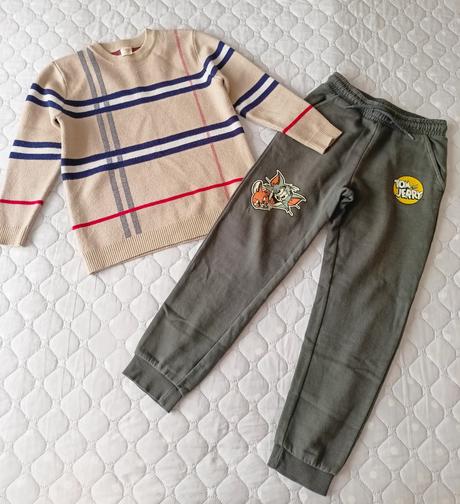 Tepláky + svetřík, 122/128, pepco,128