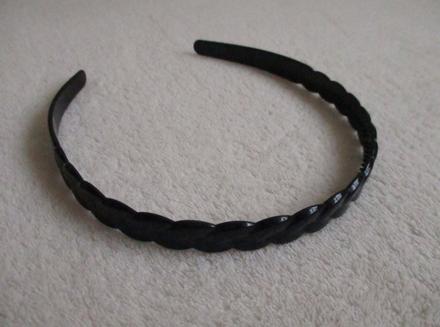 Dívčí čelenka plastová černá, 