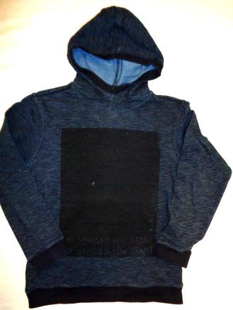 Super tmavěmodrá melírovaná mikina, s.oliver,164