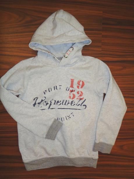 Šedá mikina s nápisem 134/140, h&m,134