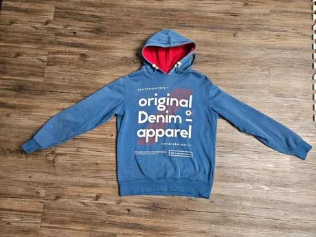 Modrá mikina pánská s kapucí velikost m fishbone, fishbone,m