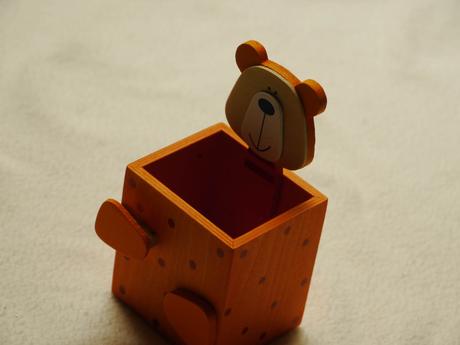 Drevena nadoba na tuzky - medvidek,