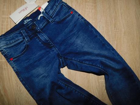 Dívčí elastické kalhoty-džíny, s.oliver,140