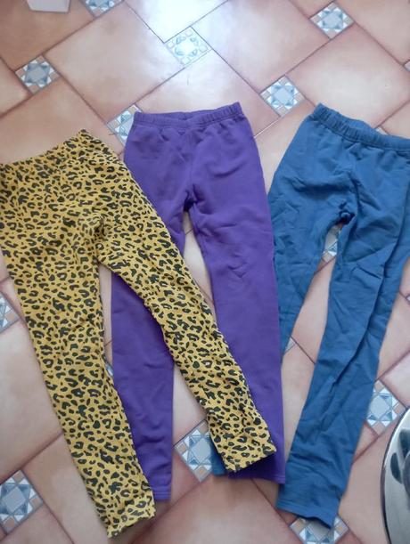 3x zateplené legíny - cena za vše, 146