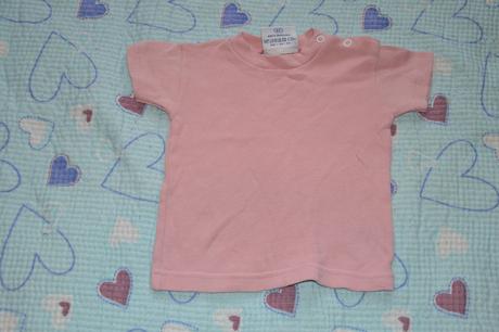 62 68 růžové bavlněné tričko, 68
