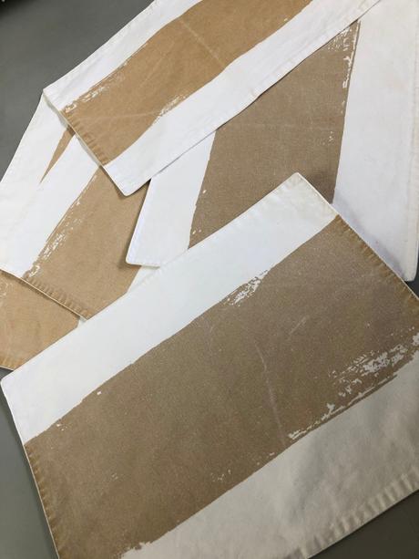 4ks prostírání tchibo bavlna bílo zlatá elegantní, 