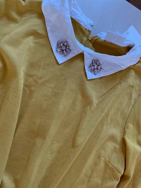 Nové šaty s broží na límci, vel xl, vila, xl