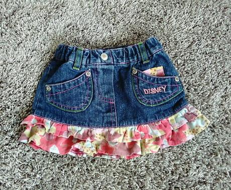 Riflová / jeans sukně/ sukýnka, disney,68