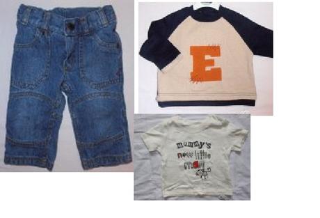 K18 "skate" džíny + g189 mikina + ap50 tričko, 74