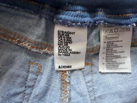 Dětské džíny, rifle, rifličky, kalhoty, 68, denim, denim,68