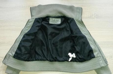 Šedozelená koženková bunda vel. 110, girl2girl,110