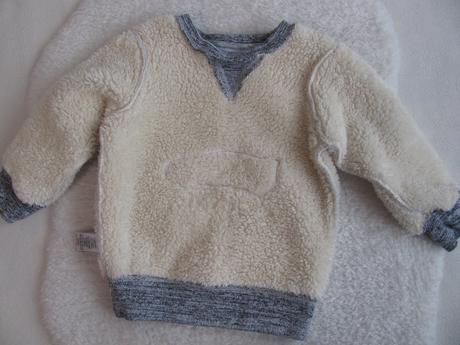 Parádní mikina se střikem a s vnitřní kožešinkou, next,98