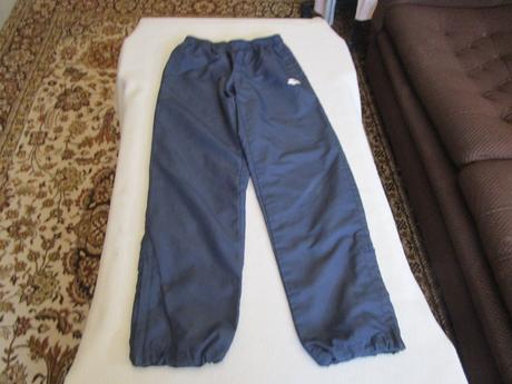 Modré šusťákové kalhoty, uvnitř síťované, lotto,128