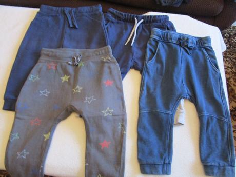 4x pěkné bavl. kalhoty nebo tepláčky, vel. 80, h&m,80