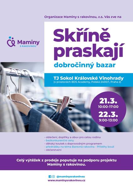 Dobročinný bazar Skříně praskají.