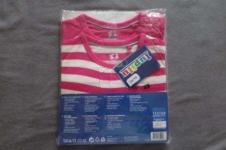 Proužkaté, sytěrůžové a srdíčkové tričko - 3 kusy, lupilu,86