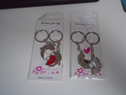 Klíčenka pro kamarády láska kovová 2ks, 