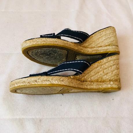 Pantofle modre na klinu vel.36, 36