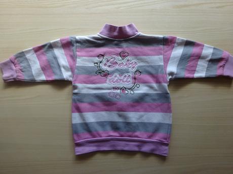 Mikina pruhovaná na zip, vel. 80, 80
