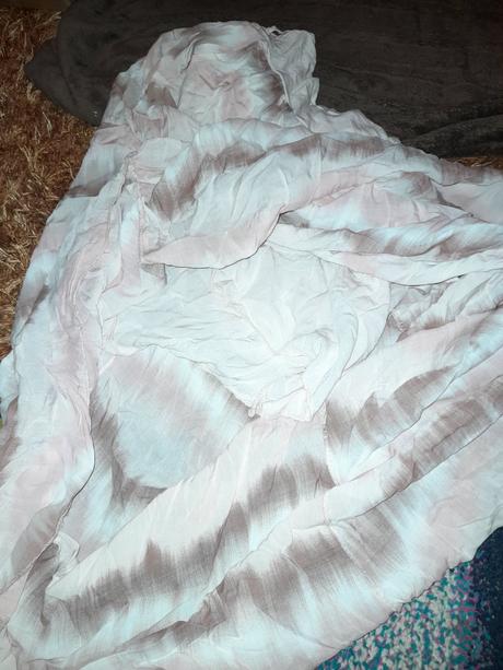 Sukně žíhaná světlá dlouhá jemná na léto, 40