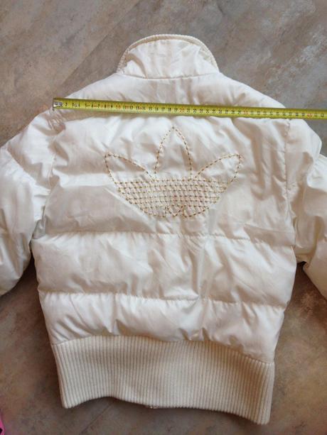 Bílá zimní sport péřová bunda adidas, vel. 36, s, adidas,s