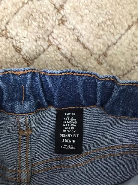 Džíny slim, h&m,140