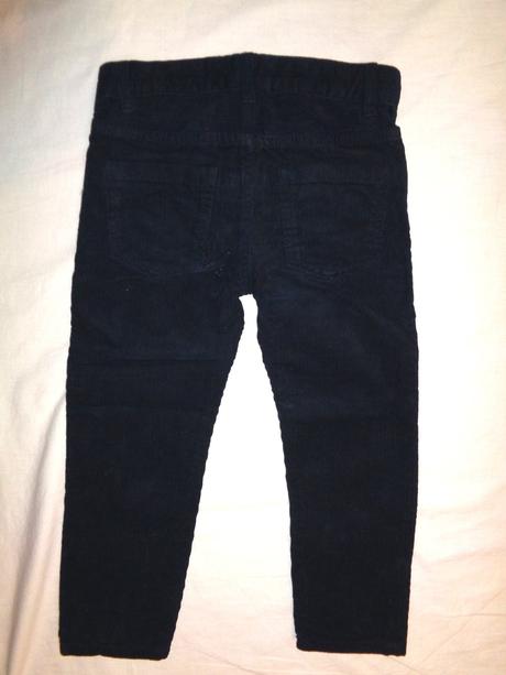 Tmavomodré manžestrové kalhoty, h&m,104