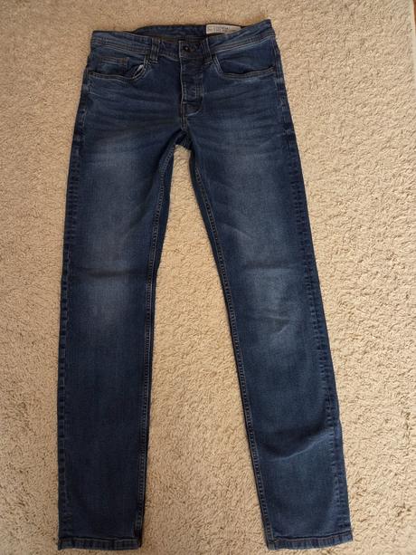 Modré rifle slim fit s elastanem, vel. 46/30/170, 46