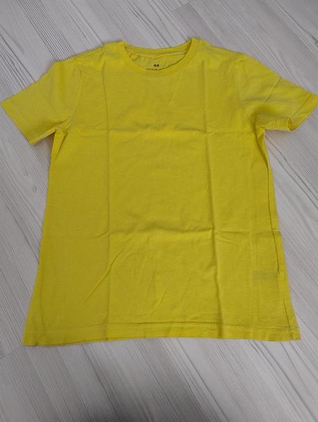Žluté tričko s krátkým rukávem hm, vel. 146/152, h&m,146