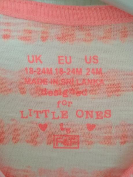 Letní šaty kr.r. s proužky, vel. 92, f&f,92