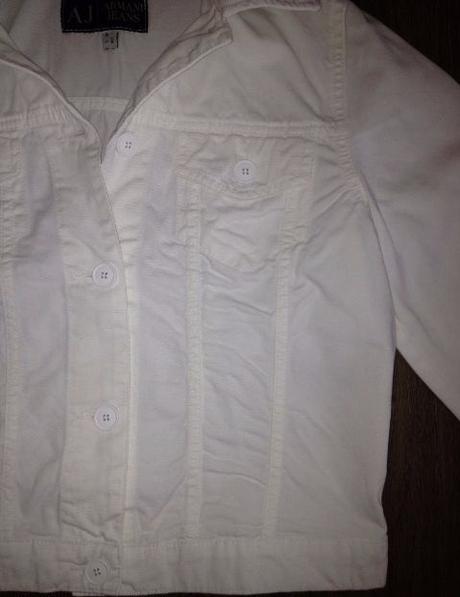 Bílá bunda armani jeans, armani,s