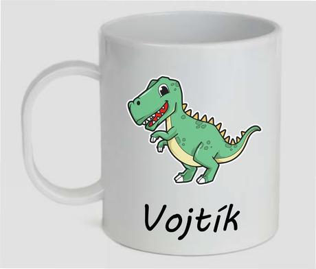 Plastový hrnek se jménem na přání - dino, 